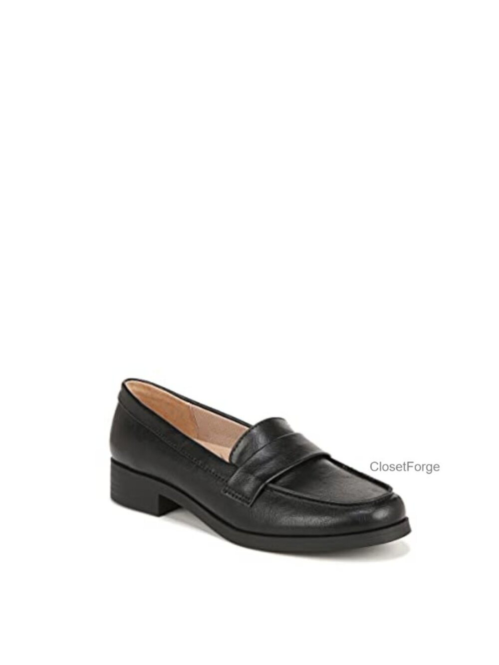 Faux Leather Slip-On Loafer, Round Toe, Cushioned Insole